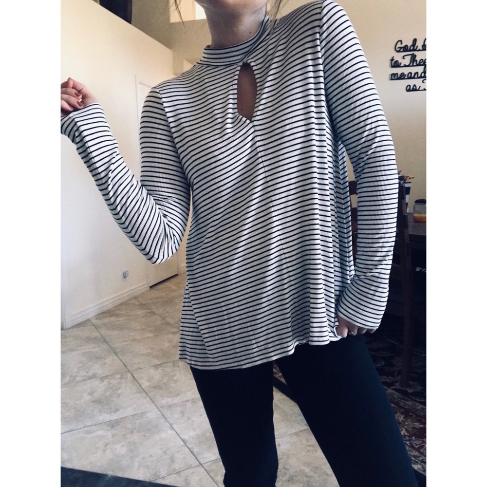 long sleeve mock neck shirt